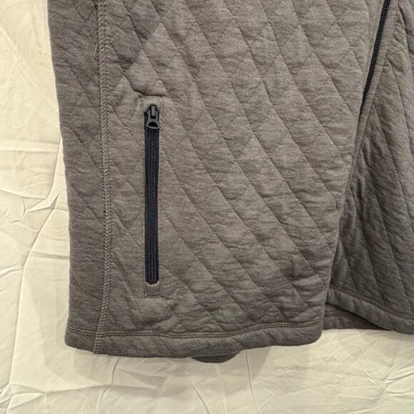 J. Crew Mens Quilted Fleece‎ Vest Size XL Grey Full Zip Fisherman 2023 - Picture 3 of 8